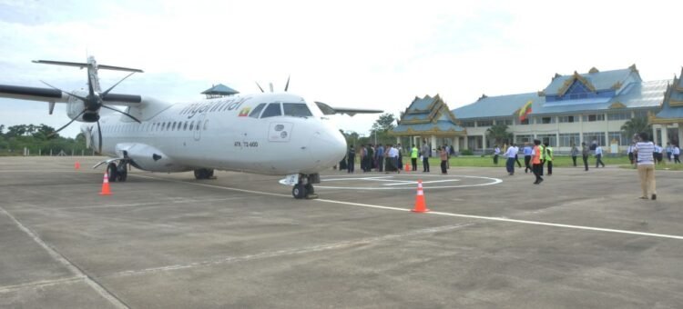 Magway Airport operates weekly domestic flights