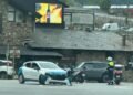 Material damage accident at the Comella roundabout in Andorra la Vella