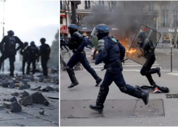 France registers 1,200 detainees and 150 police officers injured after a day of protests marked by incidents and material damage