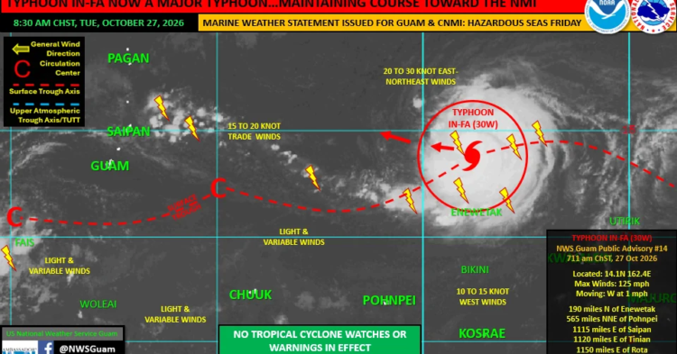 ‘Strong agreement’ for In-fa to pass northern CNMI, possibly as super typhoon | News