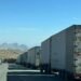 A multi-kilometer line of trucks at the Irkeshtam checkpoint. Video
