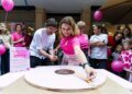 Swiss bakery makes world’s largest pink Carac for breast cancer awareness