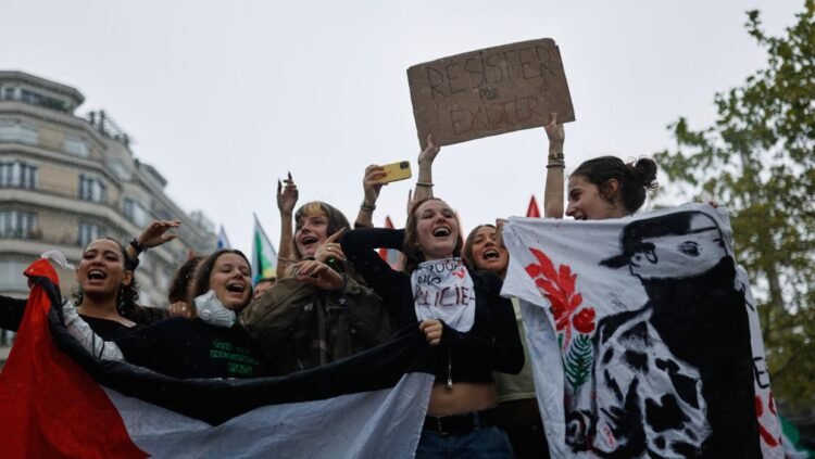 Protesters across France rally over rising living costs, joining students’ grievances