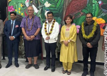 MoS Pabitra Margherita arrives in Samoa on first leg of three-nation Pacific visit