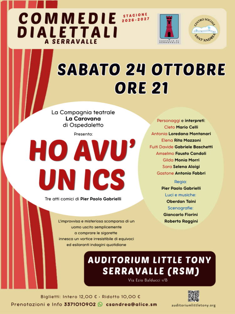 Serravalle, the festival of dialect comedies begins with “Ho avù un ics”