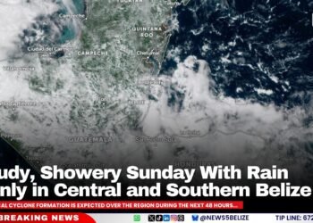 Cloudy, Showery Sunday With Rain Mainly in Central and Southern Belize