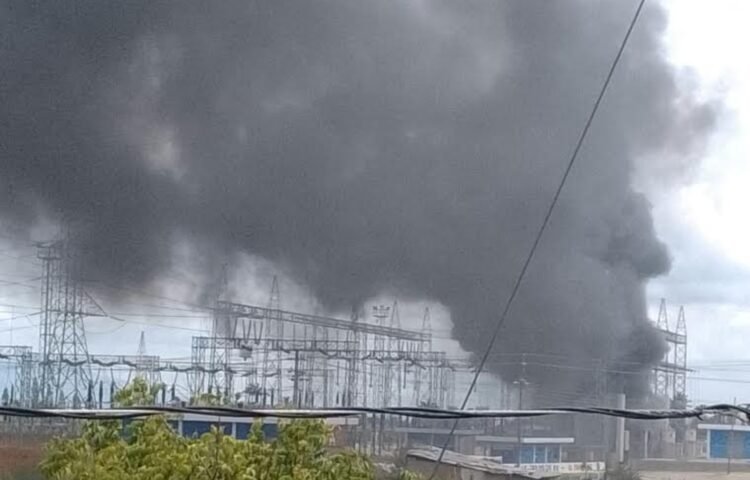 Fire at the El Manzano electrical substation in Barquisimeto