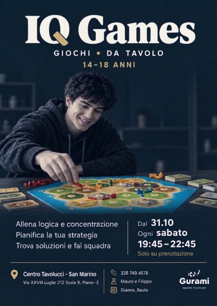 San Marino, IQ Games kicks off: board games for young people aged 14 to 18