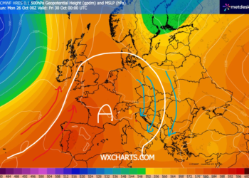 San Marino. Weather: week of stability and sunny spells, but with a gradual drop in temperature