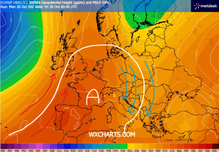 San Marino. Weather: week of stability and sunny spells, but with a gradual drop in temperature
