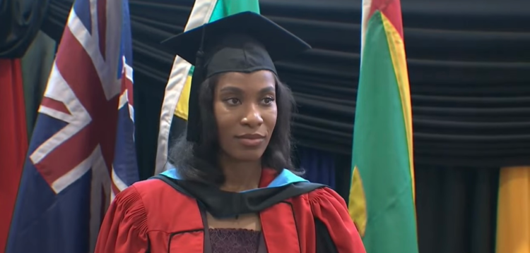 Dominican Gold Medalist Thea Lafond receives honorary UWI doctorate from UWI Five Islands Campus