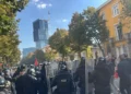 The situation escalates at the Ministry of Education in Tirana, protesters throw Molotov cocktails, the police respond with tear gas and water