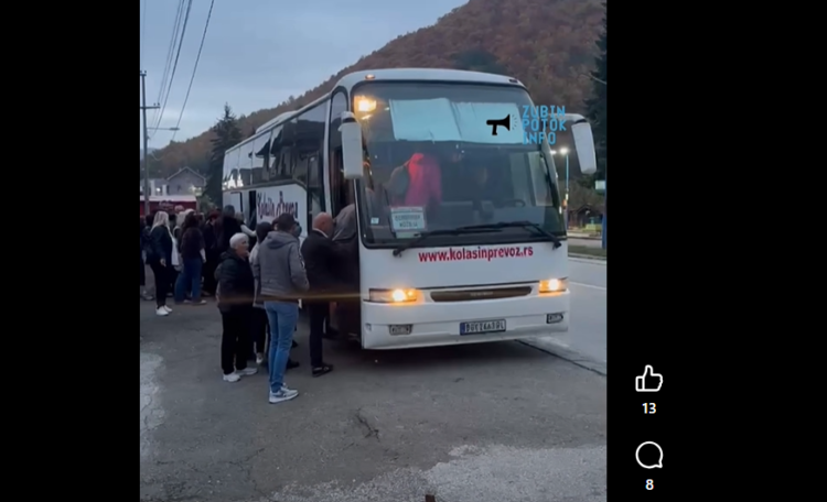 Elections in Serbia, Serbian citizens from Zubin Potok head across the border to vote