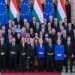 The 70th anniversary of the Hungarian Revolution, President Shiroka-Pula in the front row with EU leaders Costa and Von Der Leyen