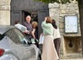 The first tower closes and a couple of tourists are imprisoned for 40 minutes. They scream for help through the peephole