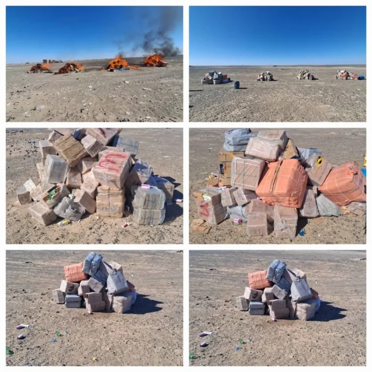 More than four tons of smuggled drugs were burned in Nimroz