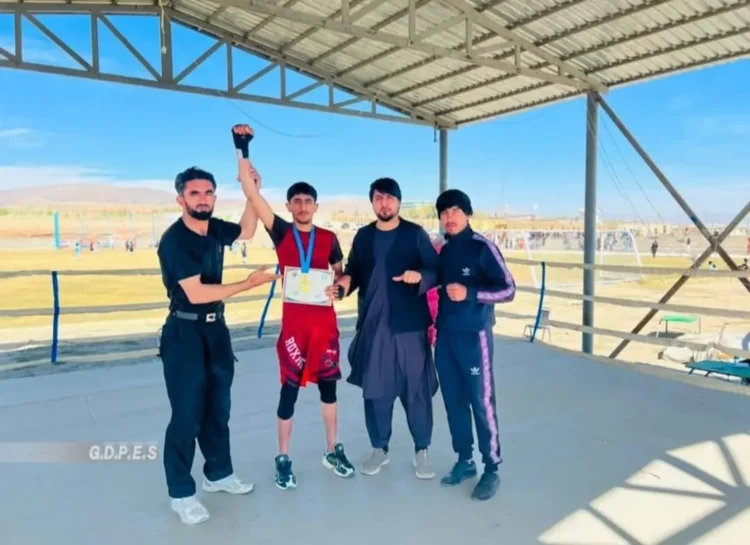 A kickboxing competition was held between four provinces in Paktia